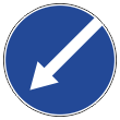 Дорожный знак 4.2.2 «Объезд препятствия слева» (металл 0,8 мм, II типоразмер: диаметр 700 мм, С/О пленка: тип А коммерческая)